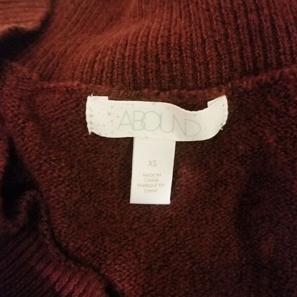 SWEATER SALE 3/$30 Abound Burgundy Stretchy Waist Sweater Size XS - Picture 5 of 5